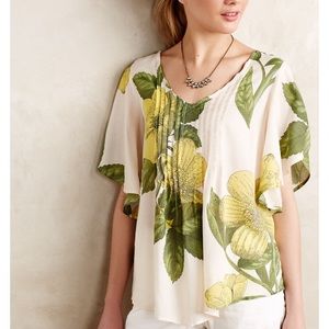 Anthropologie Maya Flutter top blouse spring NEW